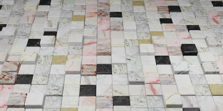 Marble block Colorful marble texture wall 3d illustration