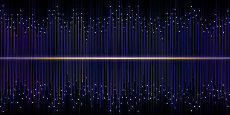 Sound wave equalizer DJ 3d illustration sparkle of lightの写真素材
