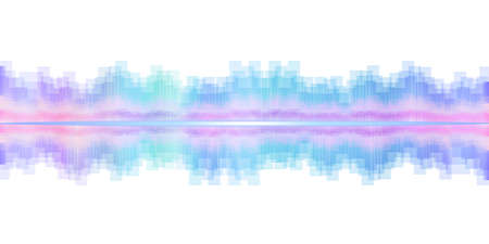 sound wave equalizer sound effect DJ 3D illustration