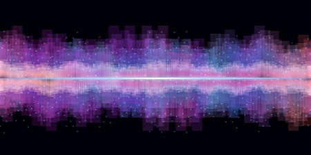 sound wave equalizer sound effect DJ 3D illustration