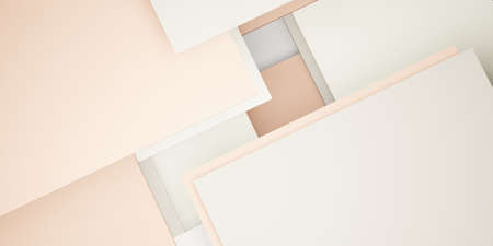 tile background pastel geometry hierarchy of abstract squares 3D illustration