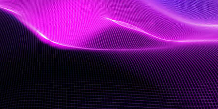 mesh wave structure curve background purple and blue gradient macro image 3d illustration