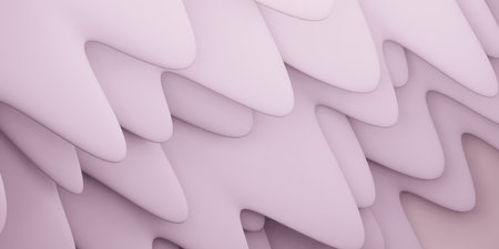 water drop shape curve background Alternately several layers of pastel colors 3D illustration