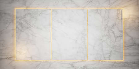 marble studio Frame for displaying products and content design luxury 3D renderingの写真素材