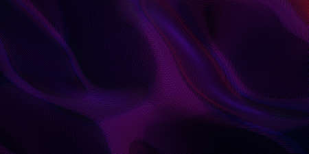 mesh digital wave technology background Shiny reflective surface 3D illustrationの写真素材