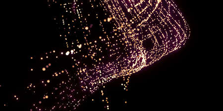 Abstract light flares bokeh lights streaks of light streaks 3D illustration