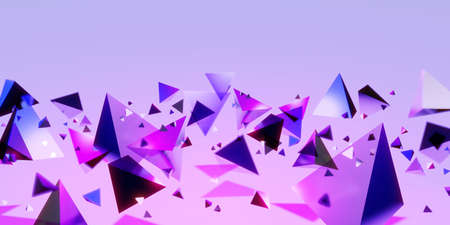 abstract triangle background technology scene concept 3D illustration