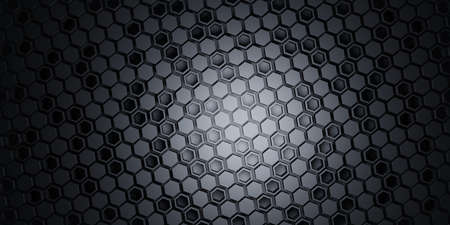 Hexagon Square Background Technology Scene Abstract Background 3D Illustration Premium