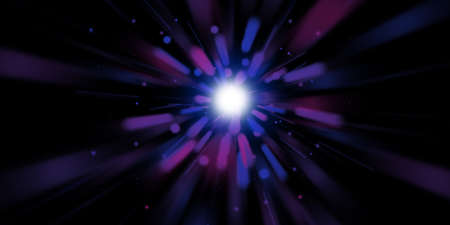 Zoom laser light line explosion of light diffused laser light 3D illustration