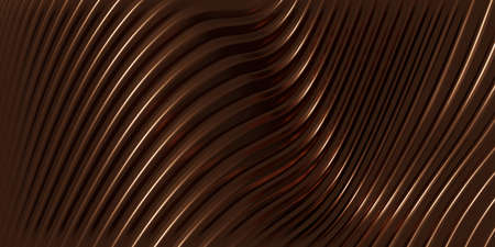 Parallel line wave background waves of plastic swaying rubber sheet 3D illustration