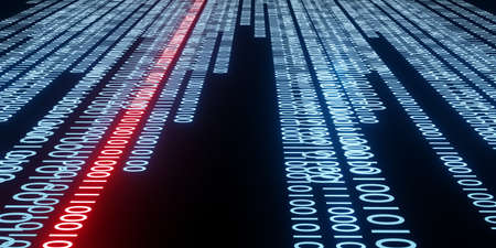 computer virus encryption Digital binary data and secure data concept abstract technology background...