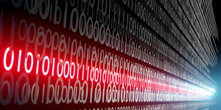 computer virus encryption Digital binary data and secure data concept abstract technology background...