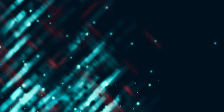 technology background Light lines and blur 3D illustrationの写真素材