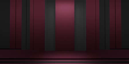 studio background Shiny square base backdrop for product display 3D illustrationの写真素材