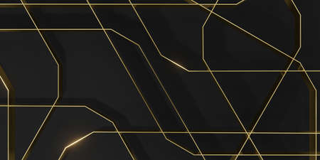 dark background Abstract Colorful Light Shiny Lines Background 3d illustration scene technology...