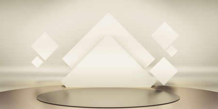 Product display stand, backdrop elegant and elegant luster 3D illustrationの写真素材