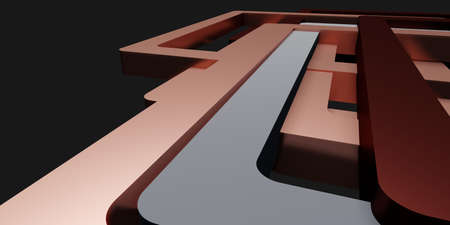 Square Bar Background Abstract Pattern Material Shiny Technology 3D Illustrationの写真素材