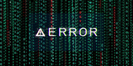 ERROR binary code computer virus binary data computer hacking digital binary information screen...