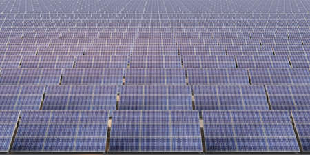 solar cell solar panel station aerial view solar power cell electricity 3d render