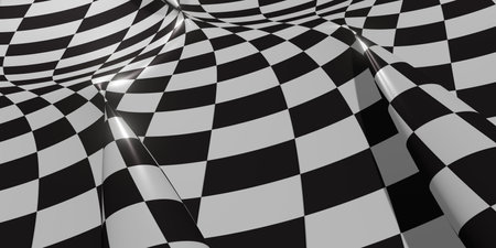 grid abstract background chess checkered flag finish line victory 3d rendering