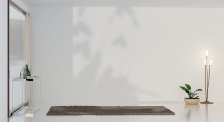 Living room interior space Japanese style architecture Zen in a modern empty room Minimalist studio...