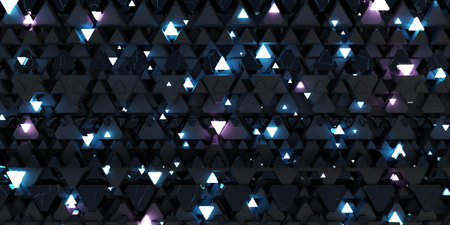 technology background dark tones modern geometric texture Abstract with glowing neon lines 3D...