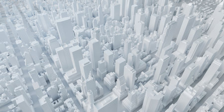 model city new york usa map tall buildings 3d illustrationの写真素材