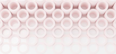 Flat geometric background Pastel colors Abstract geometric background 3d illustrationの写真素材