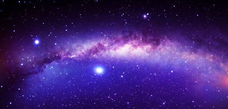 Deep space nebula and galaxy Stars The universe is full of stars 3D illustration