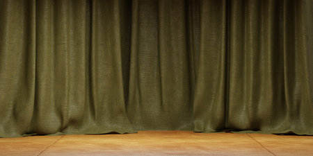 stage backdrop stage curtain product display scene scene show floor display showroom 3D illustrationの写真素材