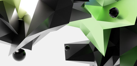 modern geometric abstract background Pattern of sharp edges shiny sharp corner 3D illustration