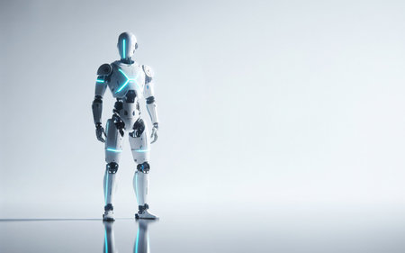 Robot standing full body modern technology of artificial intelligence AI robot industryの写真素材