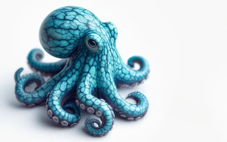 Blue ringed octopuses tetrodotoxin poisonous octopus dangerous aquatic animals black backgroundの素材