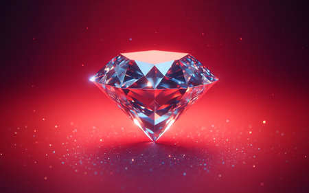 Diamond, glitter, sparkle, black background and bokehの写真素材