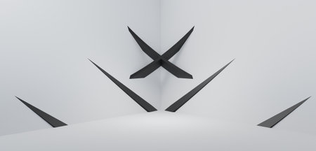 stage and curve Backdrop for placing products 3D illustrationの写真素材