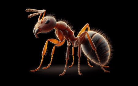 Ants. Enlarged image of an ant. Macro image with sharp details.の写真素材