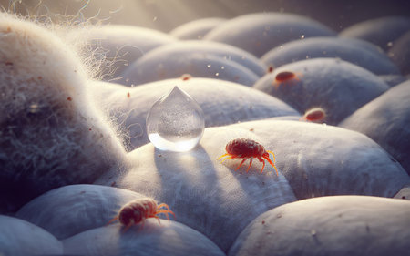 Enlarged picture dust mites disease sleep sofaの写真素材