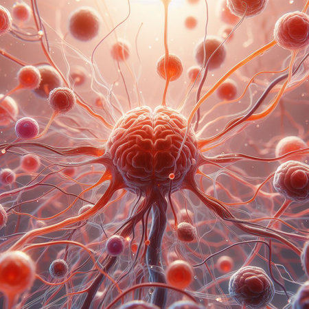 Brain cells, nerves, nerves, neuron function.の写真素材