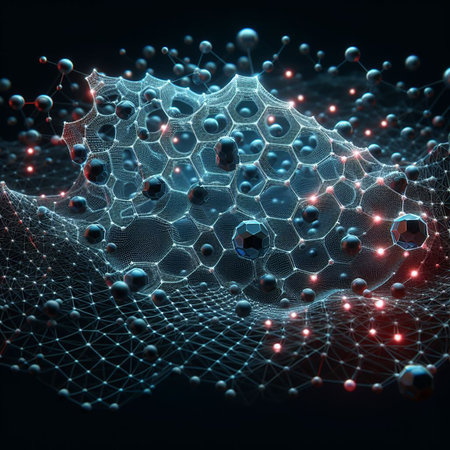 nanotechnology mesh dark modern background