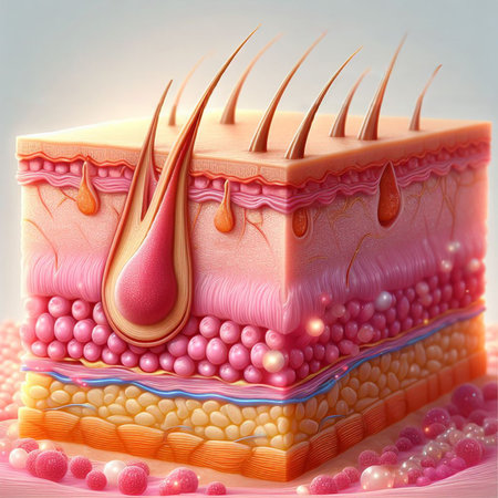 Skin layers,Hair loss structureの写真素材