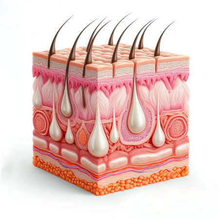 Skin layers,Hair loss structureの写真素材