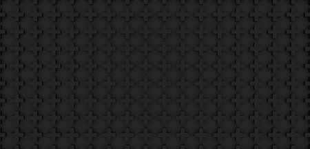 Background geometric black plus sign merge mathematics square 3D illustration