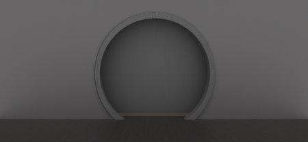 Stage backdrop background wooden wall wood floor 3D illustrationの写真素材