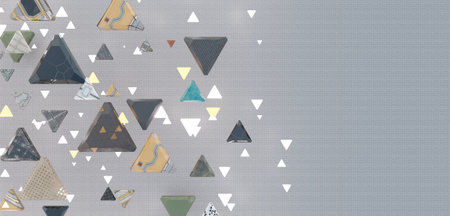 Technology background geometric shapes modern triangle shape 3D illustration