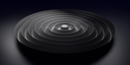 Abstract 3D circular layer background with elegant style. future technology concept. Circular...