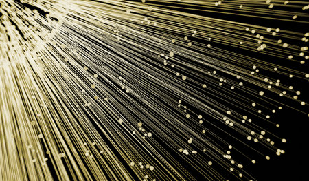 Abstract background  Glowing lines and circles 3D illustration