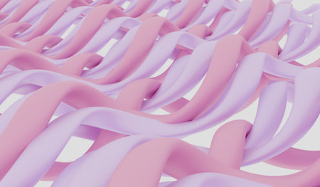 Abstract curve background, wavy, 3D illustration.