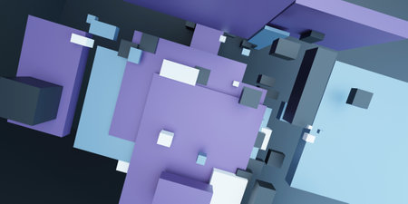 Geometric background, cube, polygon, 3D illustration, abstract square, background pattern, square