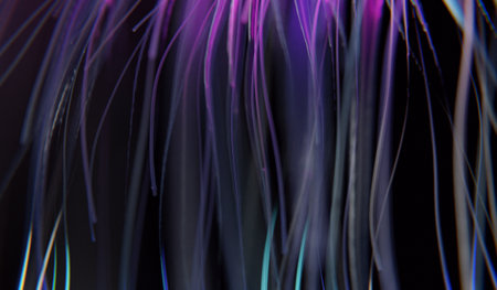 Abstract light lines, glowing lines background, 3D illustration