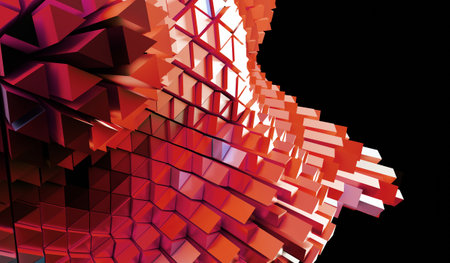 Background, Technology, Abstract, Geometric Triangle, 3D Illustration